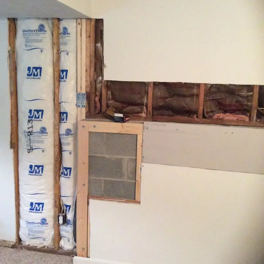 Wall insulation replacement during Structural Drying in Bangor